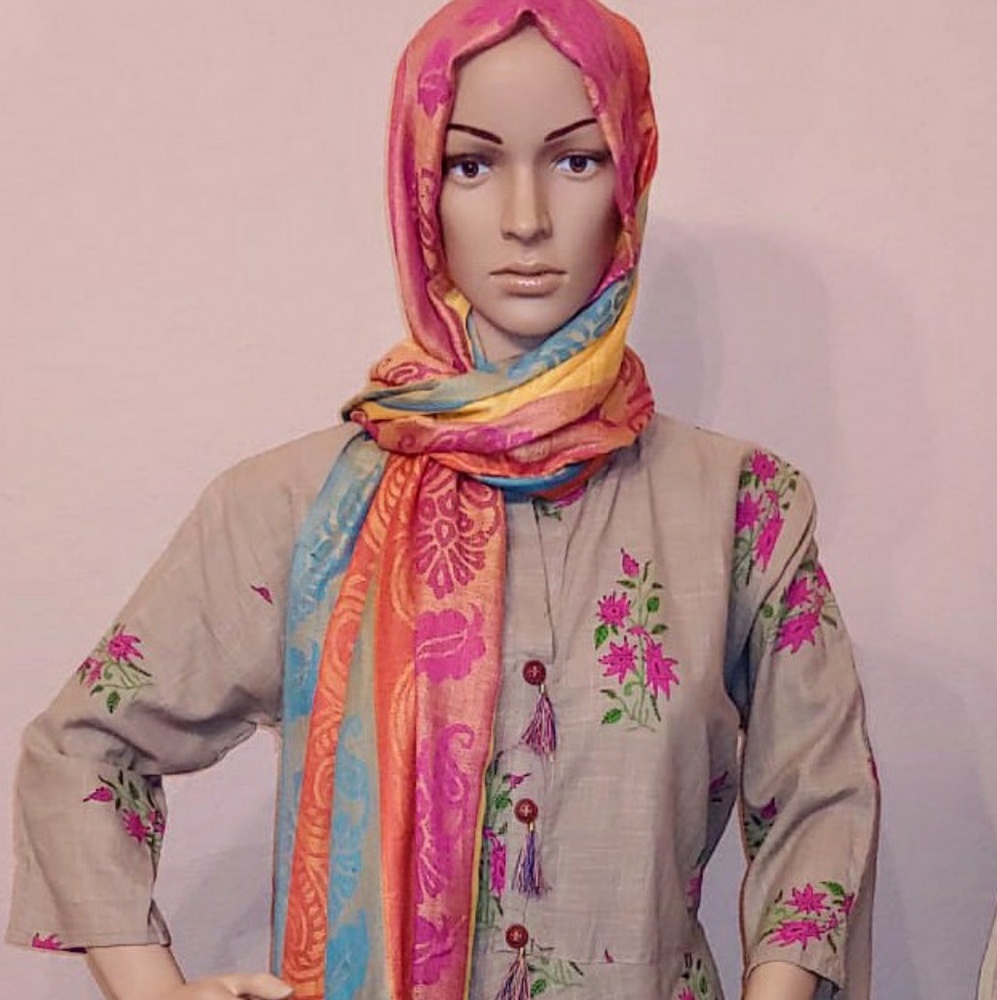 NEW!! Tunic dress n rectangle multi color scarf,